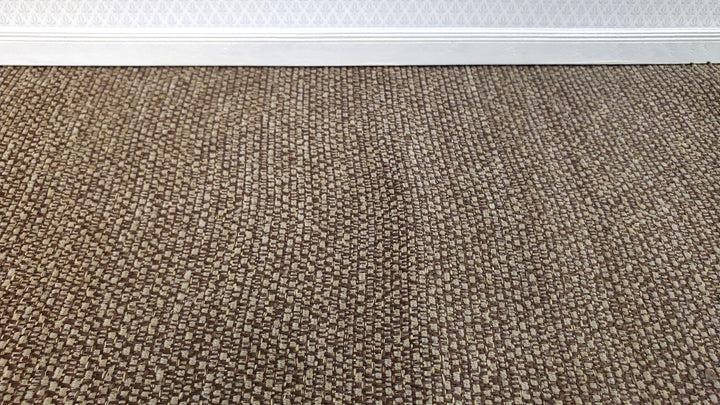 Dollhouse Carpet Browns Woven Fabric 15"x15" 1:12 Scale Miniature