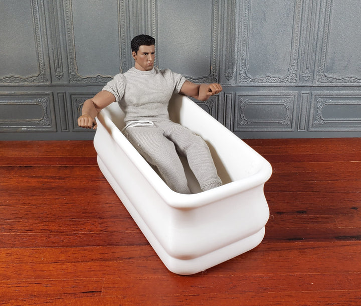Dollhouse Bathtub Soaking Tub Large Victorian Style 1:12 Scale Miniature