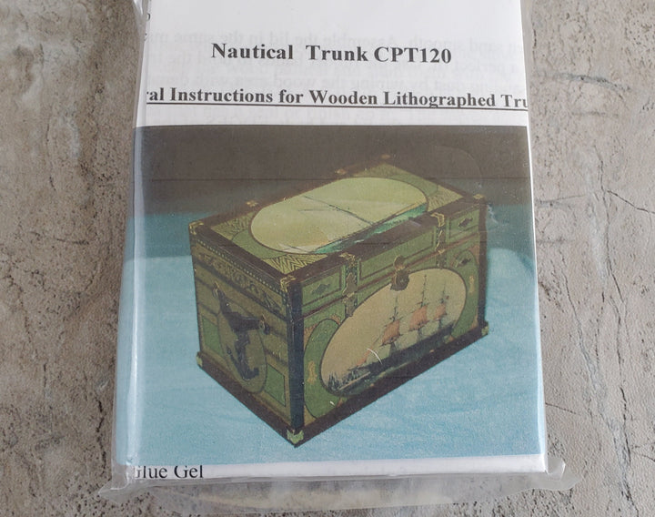 Dollhouse Miniature Trunk Kit Nautical Tall Ship Antique Style 1:12 Scale Furniture