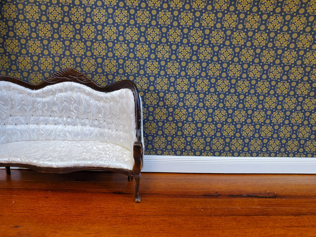 Dollhouse Wallpaper Kunio Wall Japanese Style Black Gold Bradbury & Bradbury 1:12 Scale
