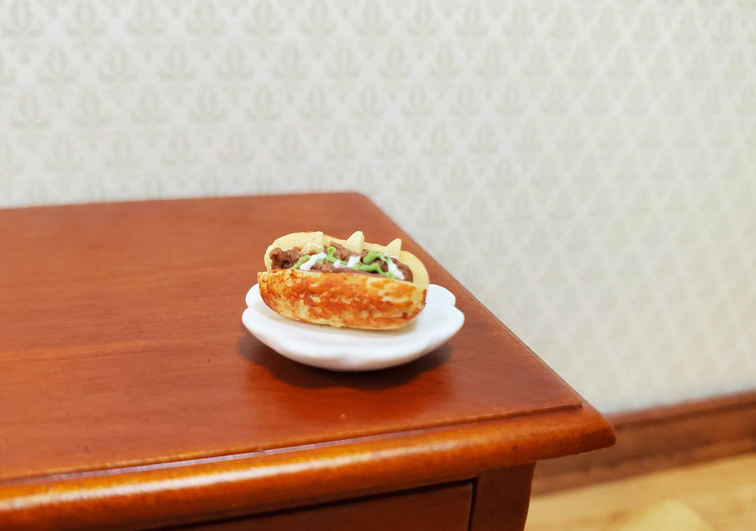 Dollhouse HALF SCALE Philly Cheese Sandwich Hoagie 1:24 Miniature Food