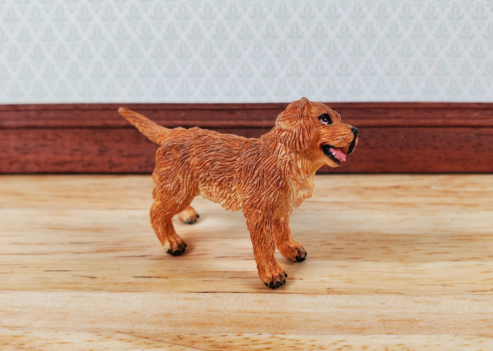 Dollhouse Golden Retriever Puppy Dog Pet 1:12 Scale Miniature Animal