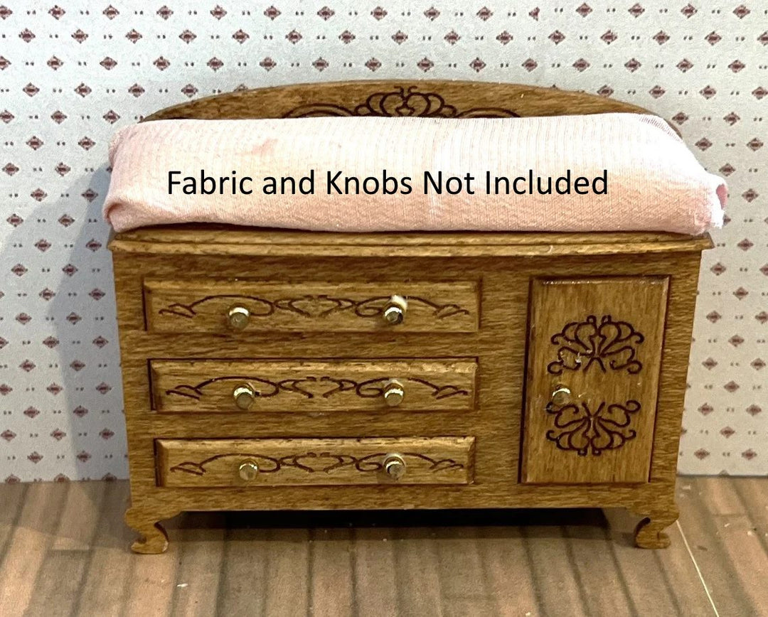 Dollhouse HALF SCALE Furniture KIT Victorian Nursery Set Crib Rocking Chair 1:24