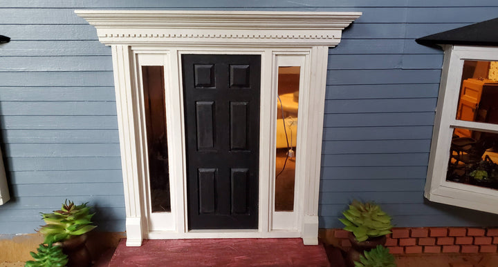 Dollhouse Exterior Door with Side Lights Jamestown Houseworks 1:12 Scale HW6010