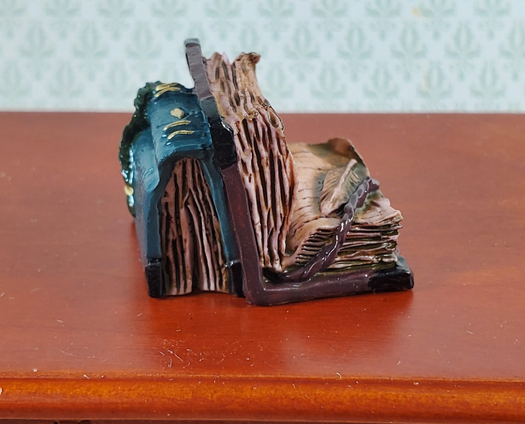 Dollhouse Old Book Display Worn Weathered Resin Feather Pen 1:12 Scale Miniature