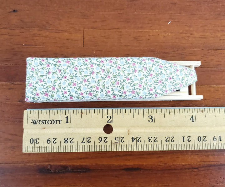 Dollhouse Ironing Board Folding with Small Print Floral Cover 1:12 Scale by Falcon