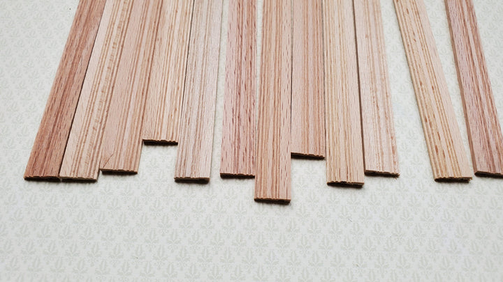 Dollhouse Miniatures Baseboard Trim 6" x12 Scrap Pieces 1:12 Scale 77946