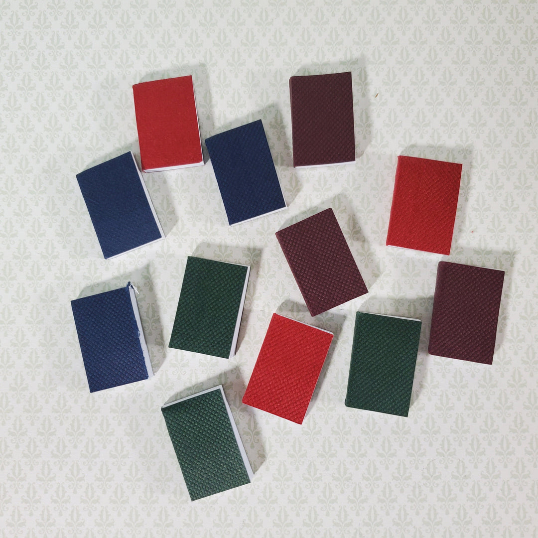 Dollhouse Books 12 Piece Book Set 7/8" tall 1:12 Scale Miniatures Library