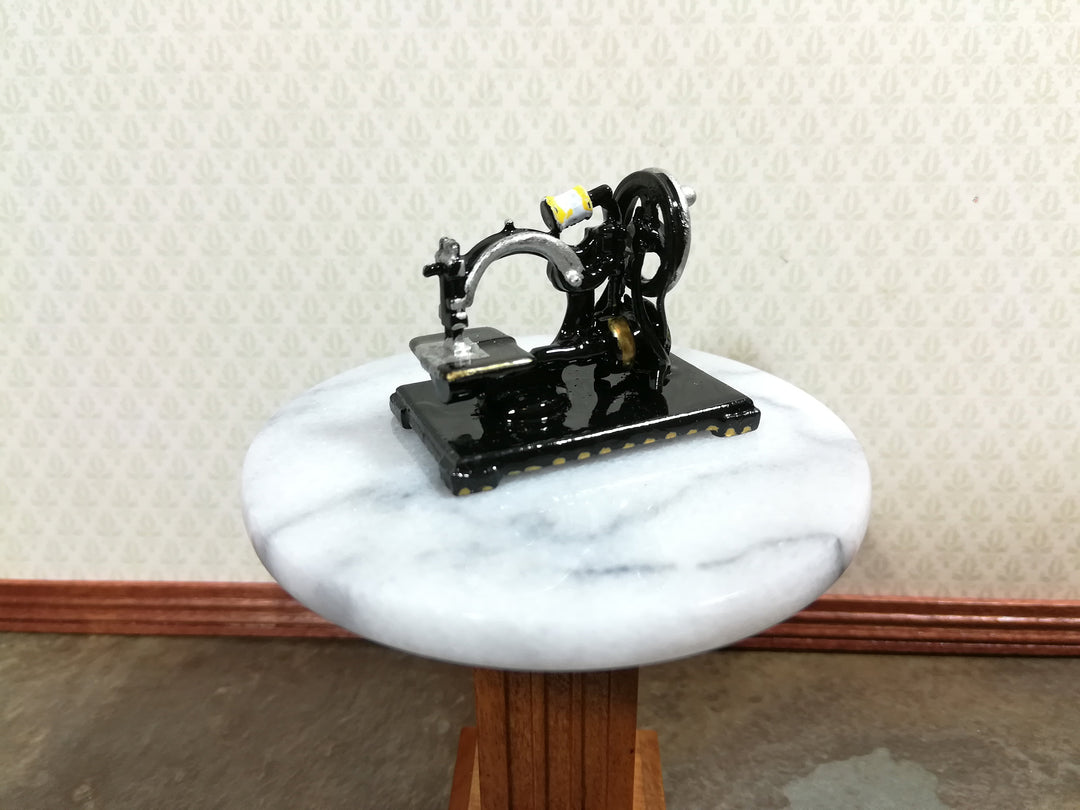 Dollhouse Miniature Sewing Machine Vintage Style Metal 1:12 Scale