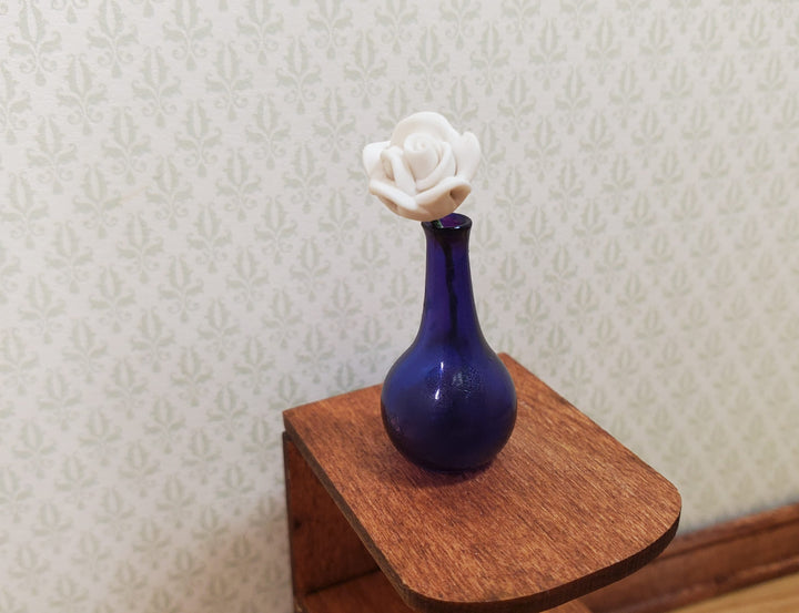 Dollhouse Small Blue Onion Jar or Vase 1:12 Scale Miniature