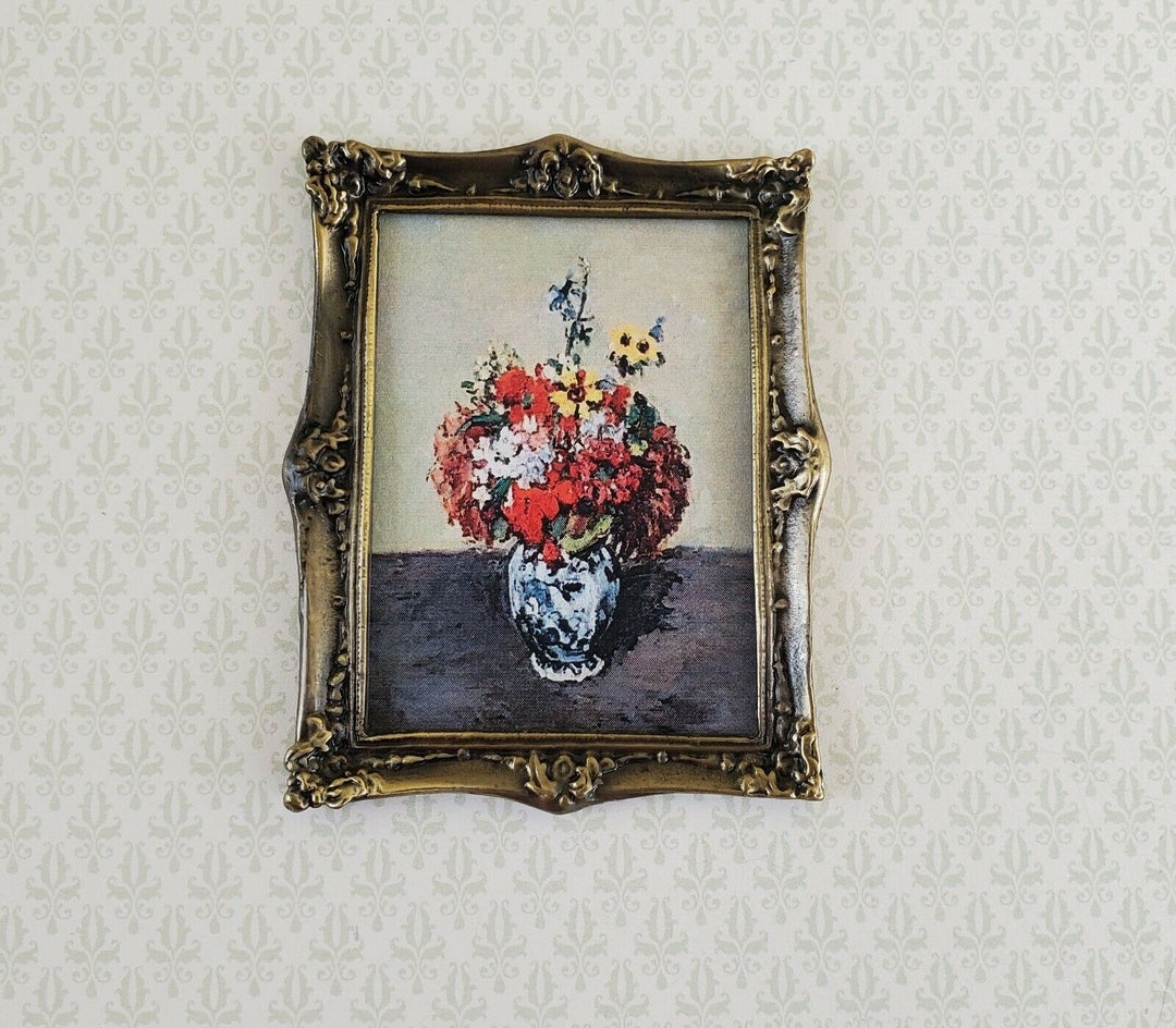 Dollhouse Miniature Picture Frame Metal Antique Bronze for Paintings 1:12 Scale