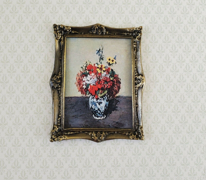 Dollhouse Miniature Picture Frame Metal Antique Bronze for Paintings 1:12 Scale