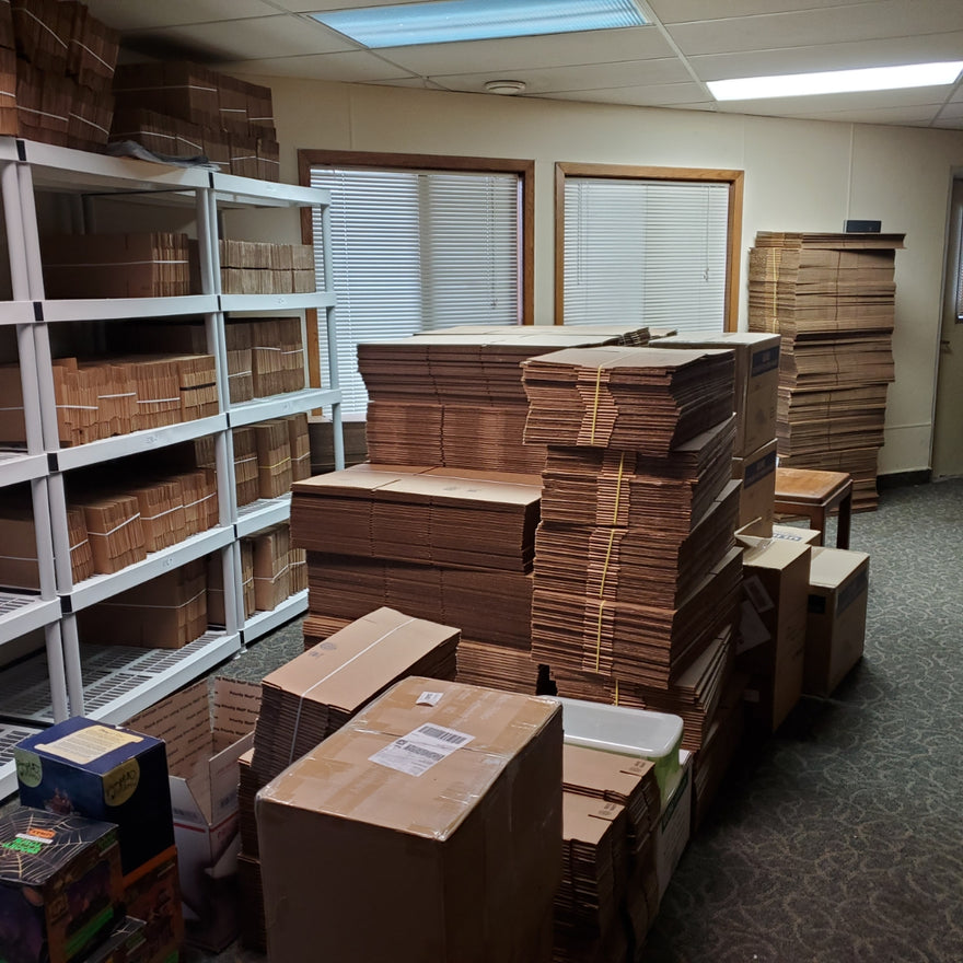 The expanded office with added storage and a photography room