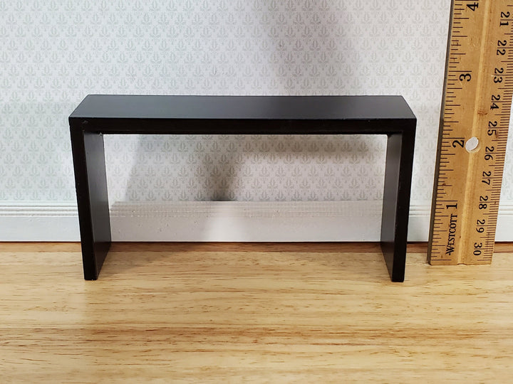 Dollhouse Console or Tall Sofa Table Modern Black 1:12 Scale Miniature Furniture