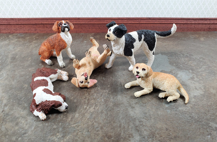 Dollhouse Dog English Cocker Spaniel Sleeping Brown 1:12 Scale Miniature Animal