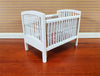 Dollhouse Crib Wood White Drop Side Turned Spindles 1:12 Scale Miniature Nursery Furniture