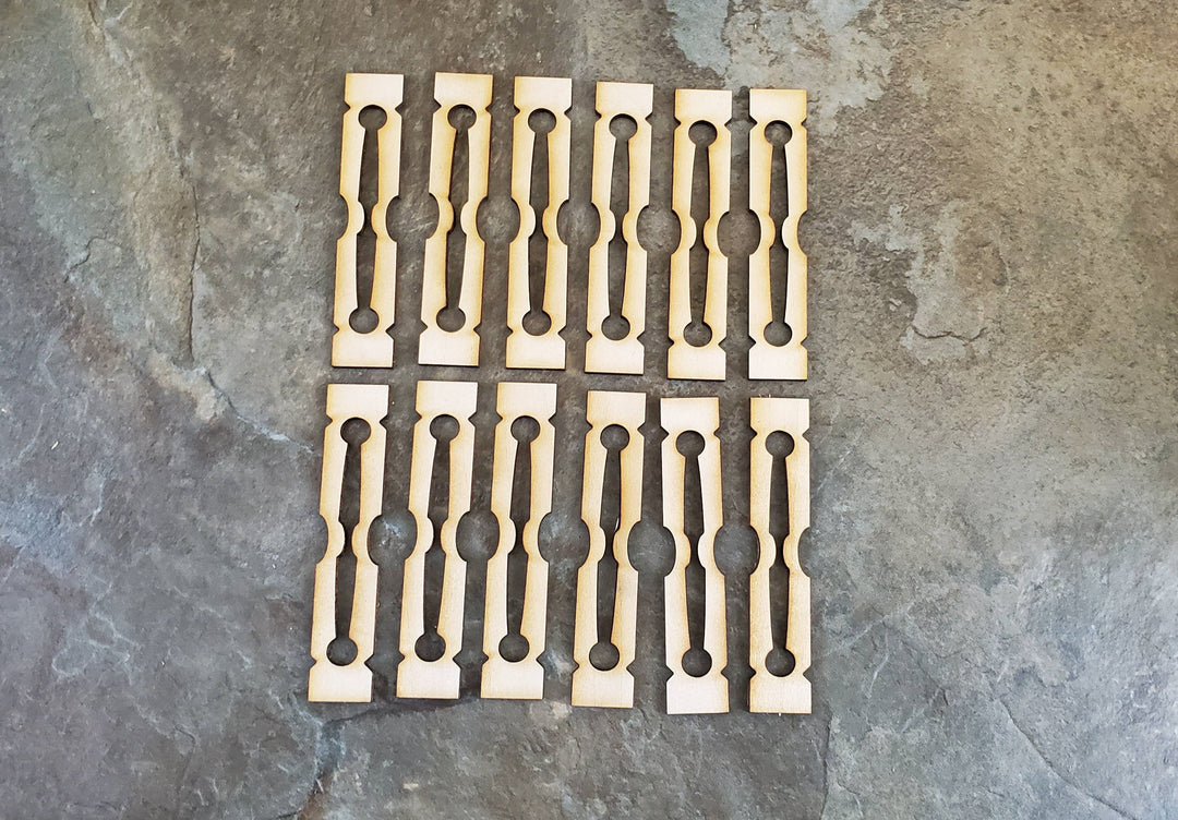 Dollhouse Flat Balusters for Railings Porches 1:12 Scale Miniature 2 1/2"