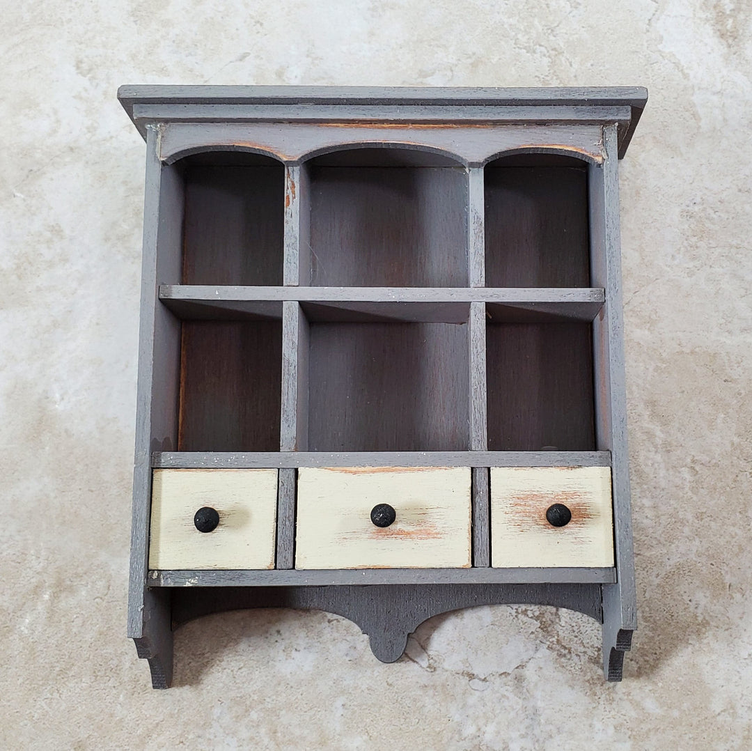Dollhouse Hanging Kitchen Shelf KIT DIY 3 Working Drawers 1:12 Scale Miniature