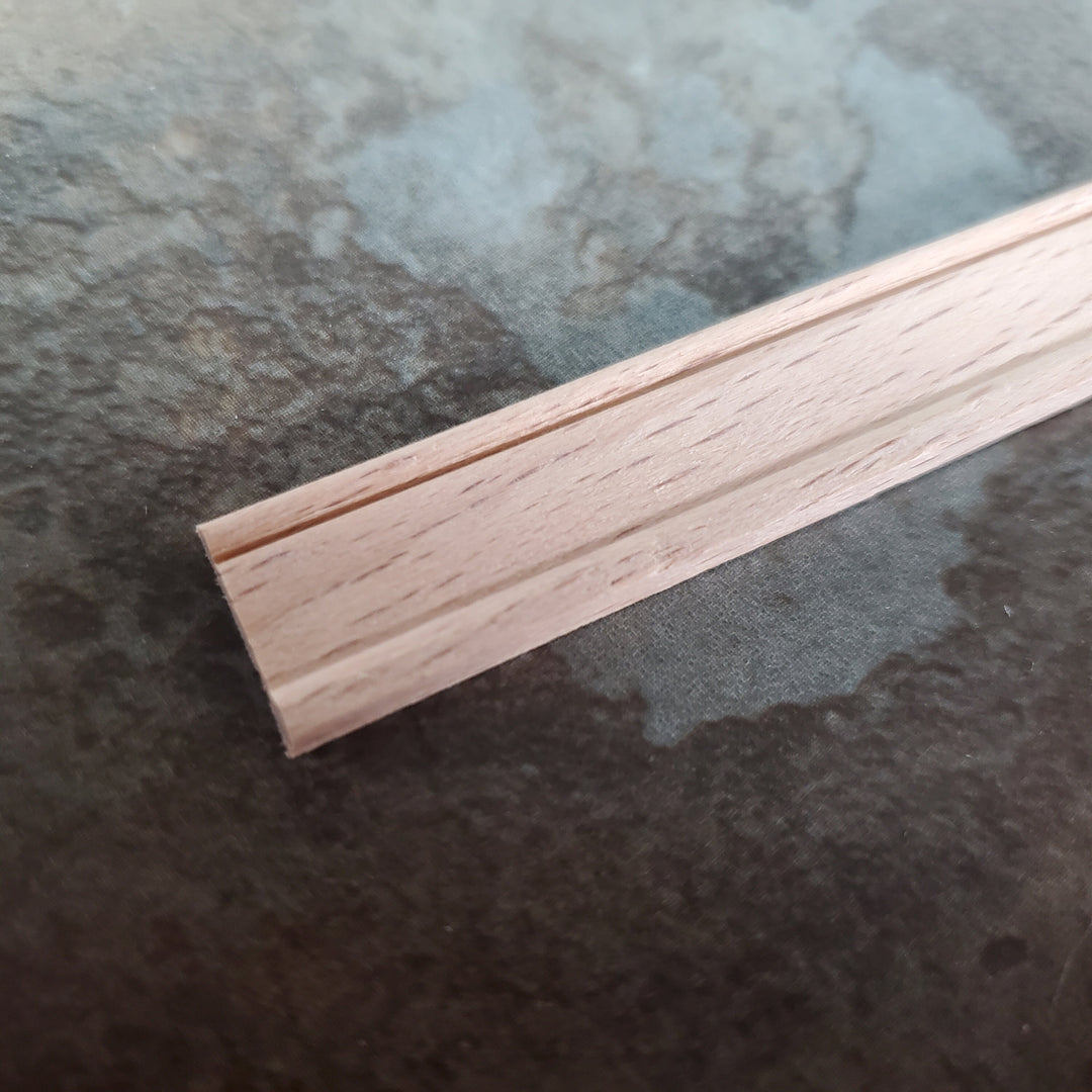 Dollhouse Miniatures Baseboard Trim or Molding w/ Wire Channel 1/2" wide x 18" 1:12 Scale CLA77055