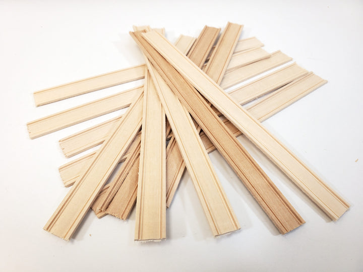Dollhouse Window Casing 6" Trim x12 Pieces 1/2" Wide Basswood