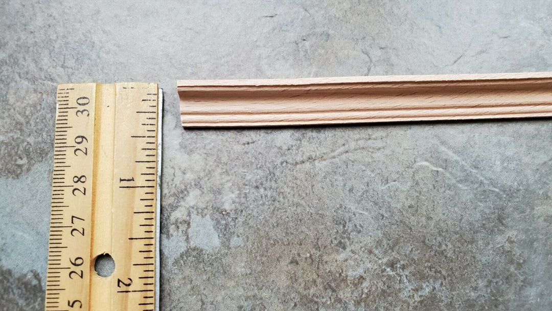 Dollhouse Miniatures Crown Molding Trim 5/16" wide x 18" long 1:12 Scale
