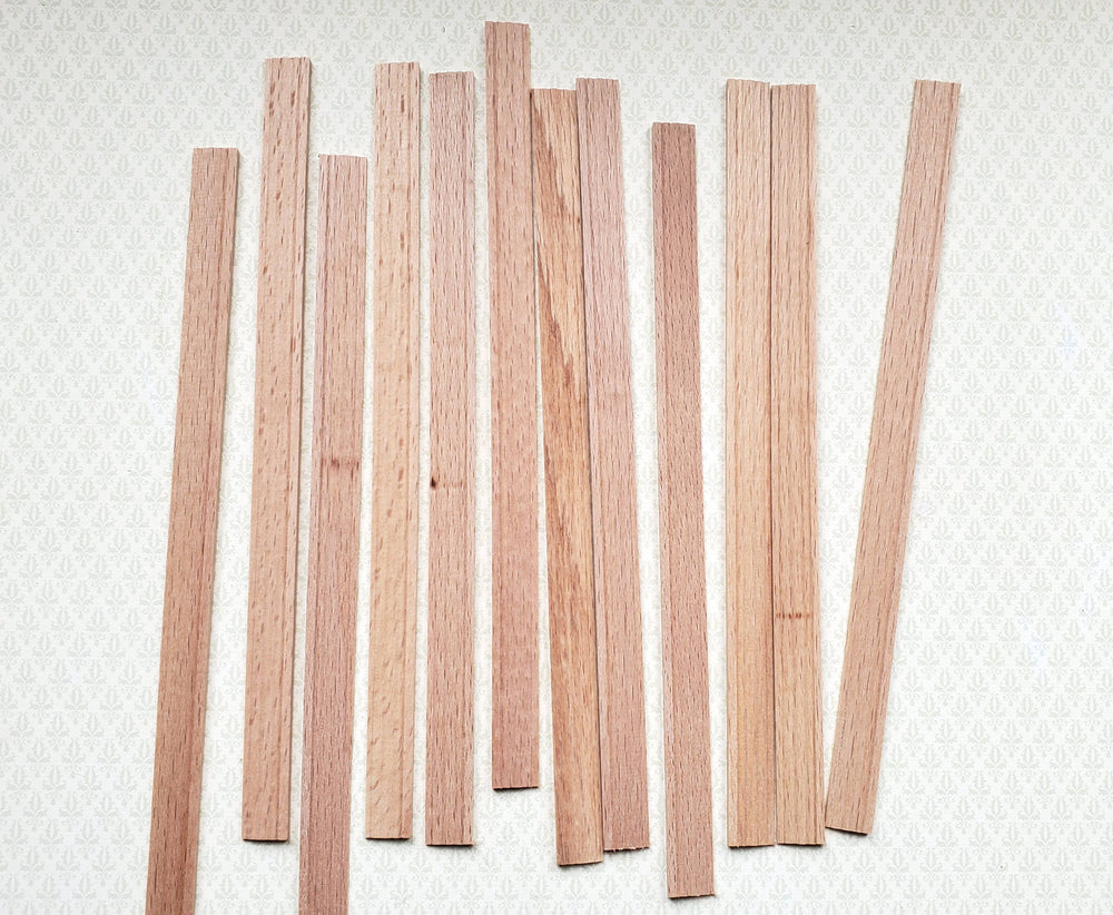 Dollhouse Miniatures Window Casing 6" Trim x12 Pieces Assorted 1:12 Scale Building 70305