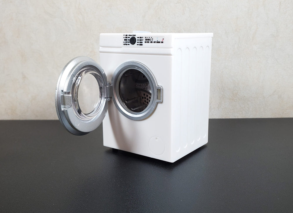 Dollhouse Modern Washing Machine Inside Spins Front Load 1:12 Scale Miniature