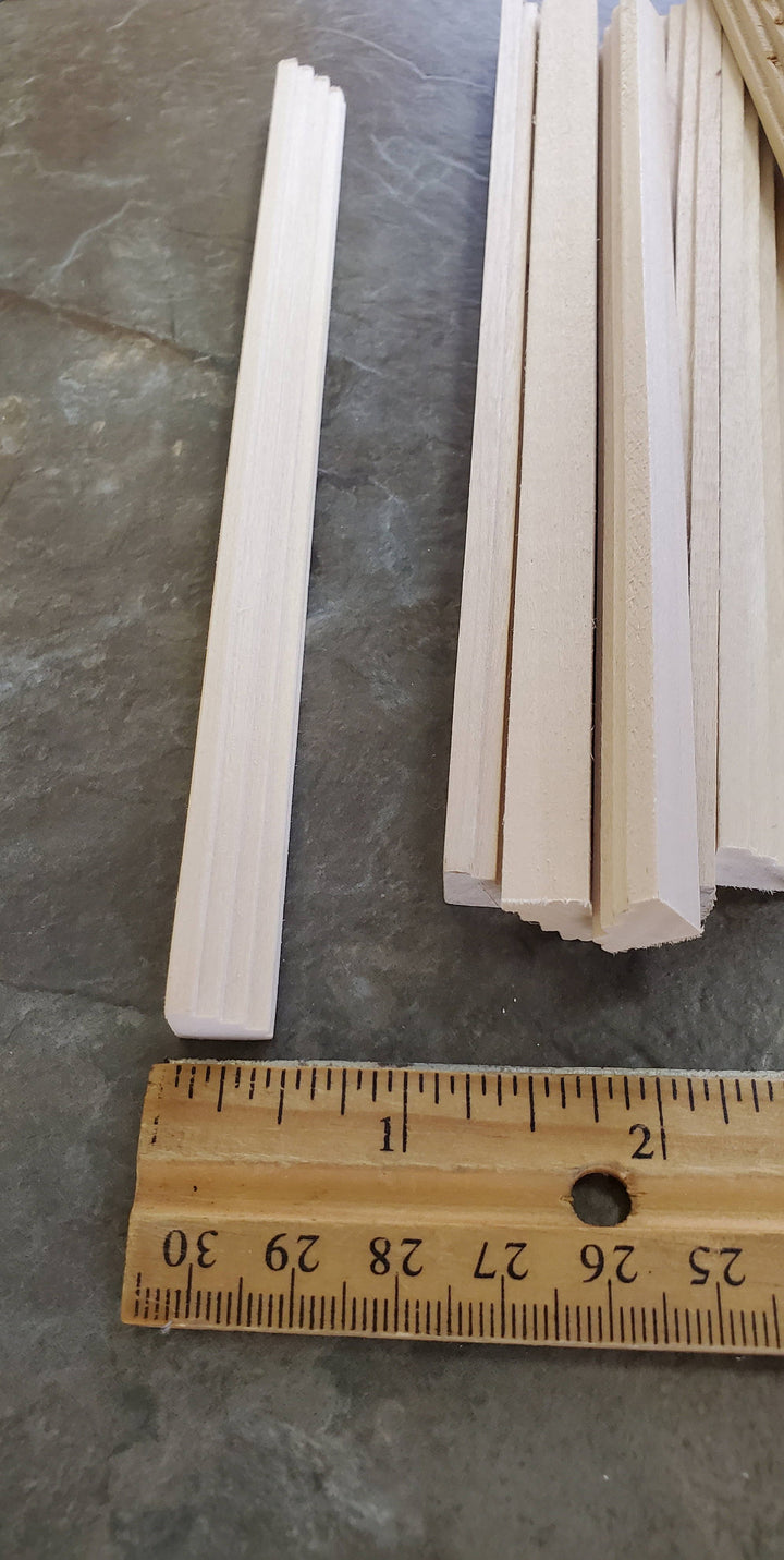 Dollhouse 6" Cornice Crown Molding Scrap Trim x10 Pieces 1:12 Scale Building 70233