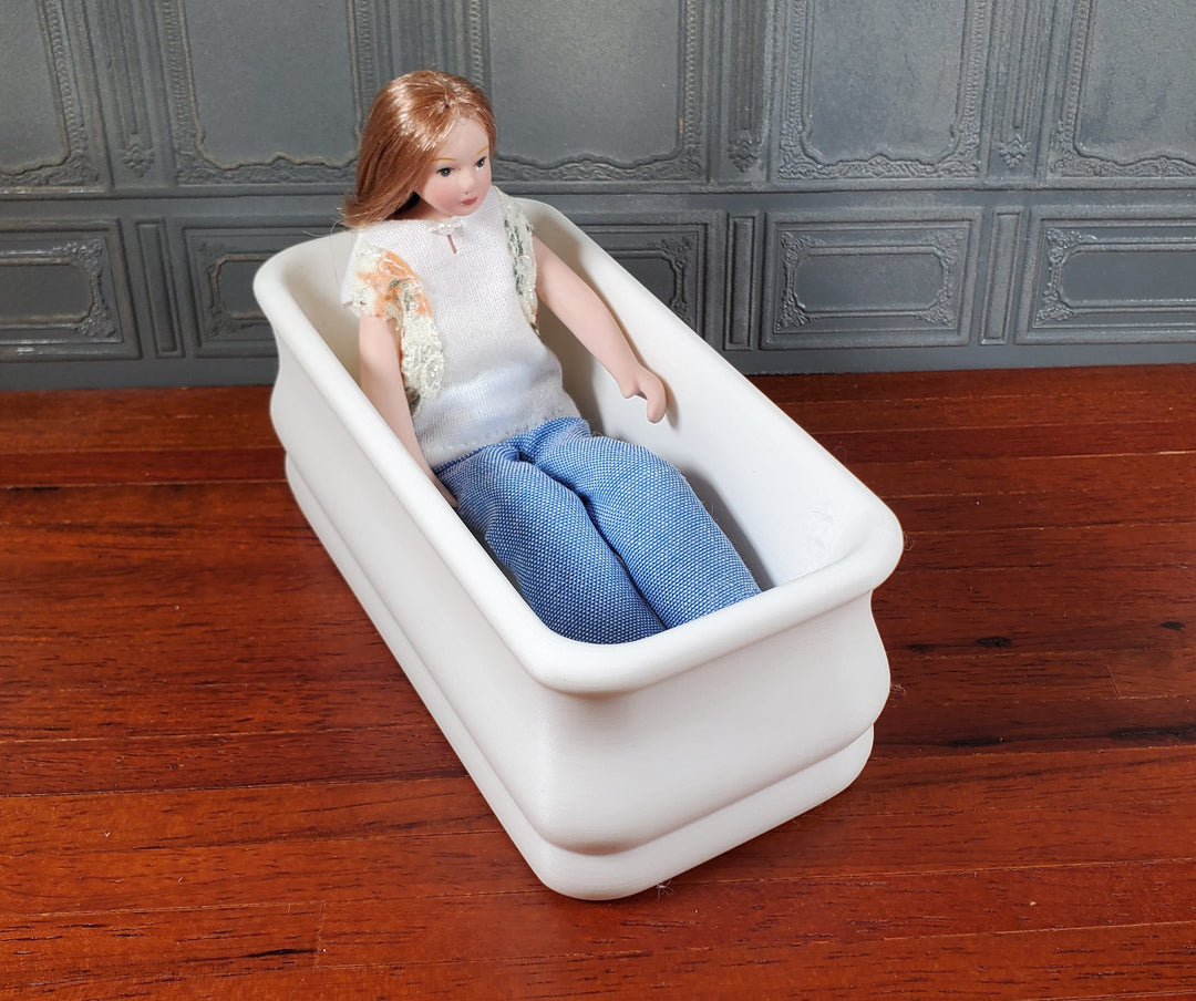 Dollhouse Bathtub Soaking Tub Large Victorian Style 1:12 Scale Miniature
