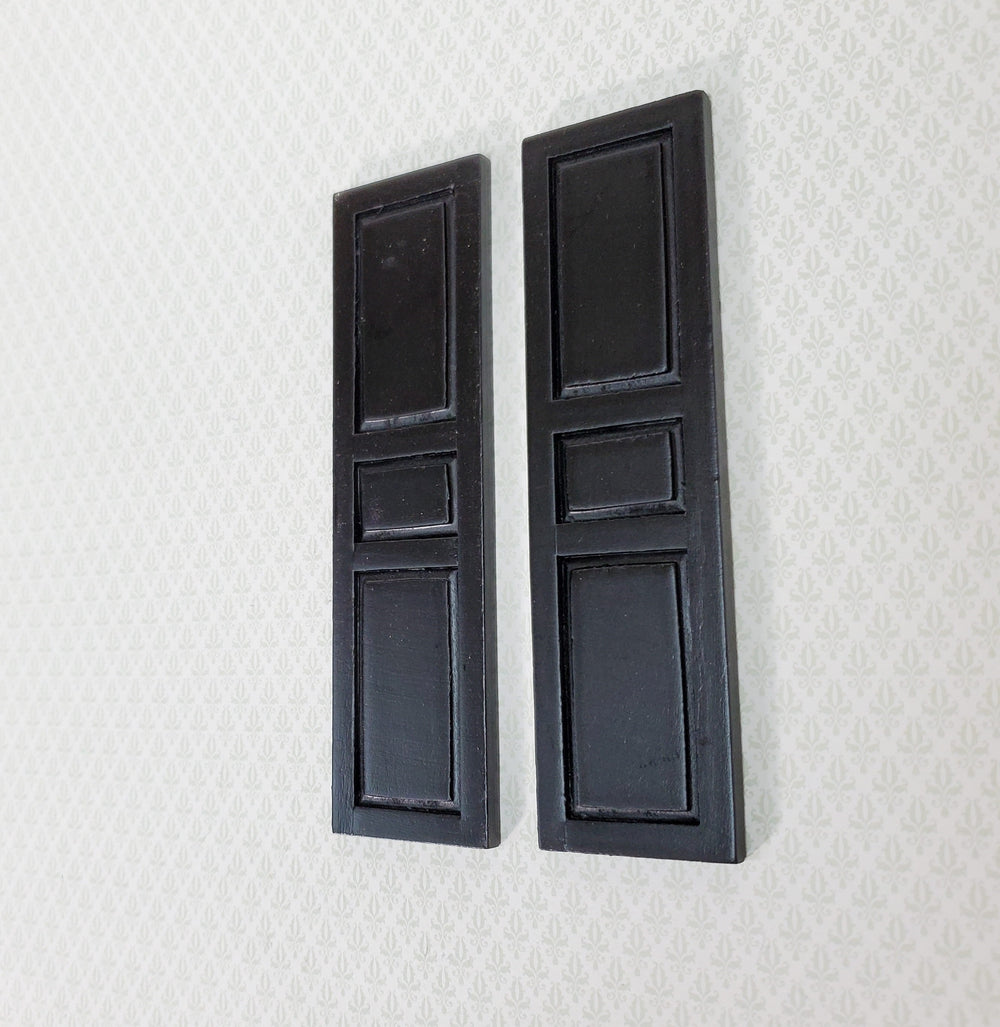 Dollhouse Shutters 3 Panel 1 Pair BLACK 1:12 Scale 4 5/8" CLA75021