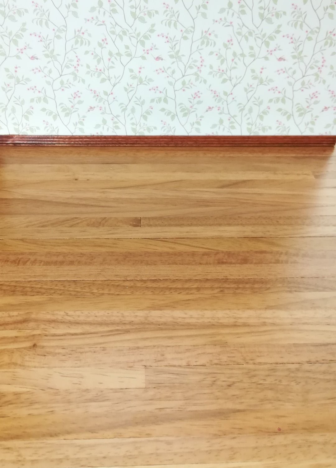 Dollhouse Miniature Wood Flooring Wide Planks Light Oak Gloss Finish 18" x 12"