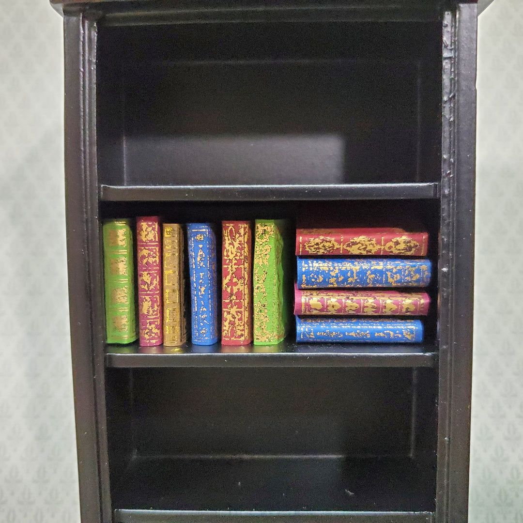 Dollhouse Books Set of 10 Ornate Gold Gilt Covers 1:12 Scale Miniatures (blank inside)