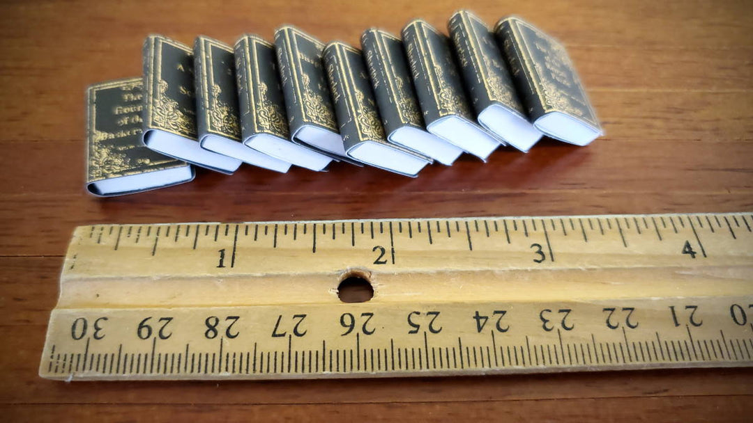 Dollhouse Miniature Book Set x10 Sherlock Holmes 1:12 Scale (blank inside)
