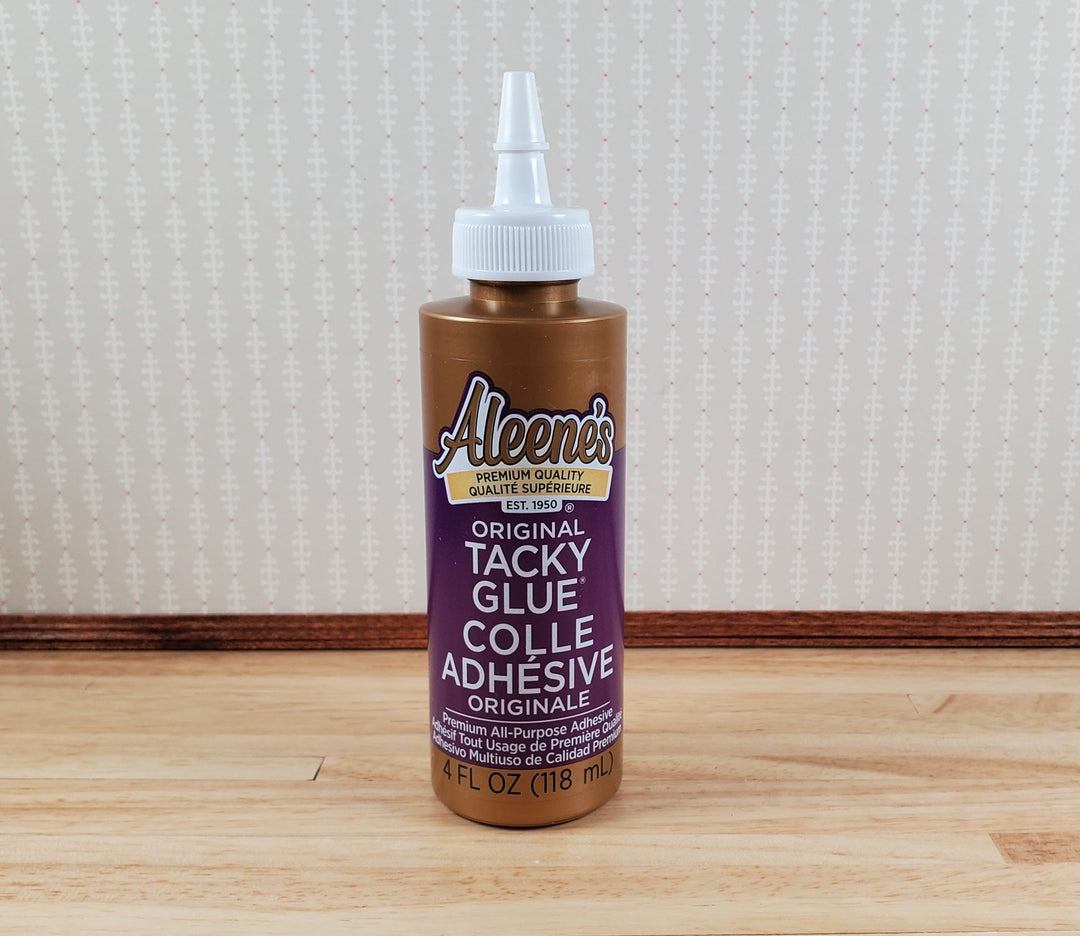 Aleene's Glue 4 oz Original White Tacky for Wood Ceramic Paper Plastic Crafts - MiniatureCrush