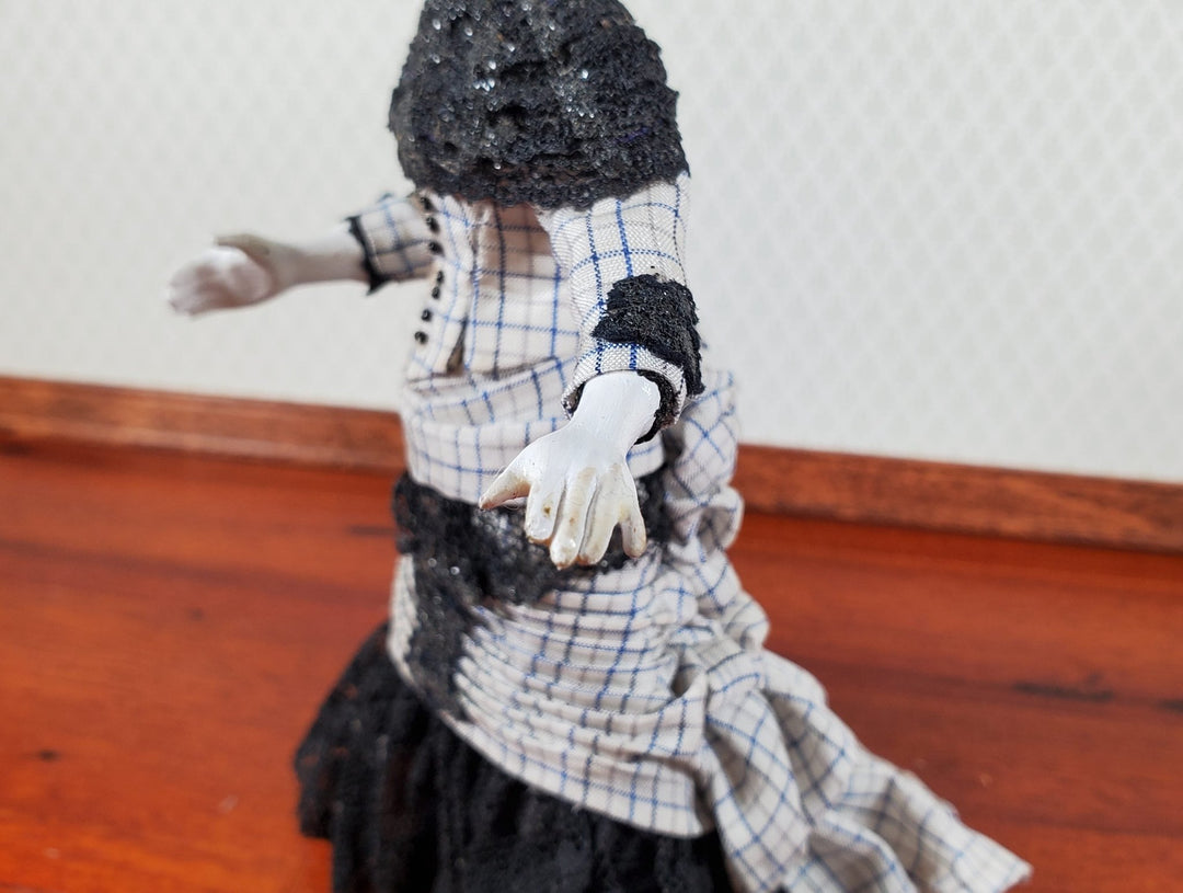 Artisan Dollhouse Doll Victorian Lady 1:12 Scale Vintage OOAK Porcelain - MiniatureCrush