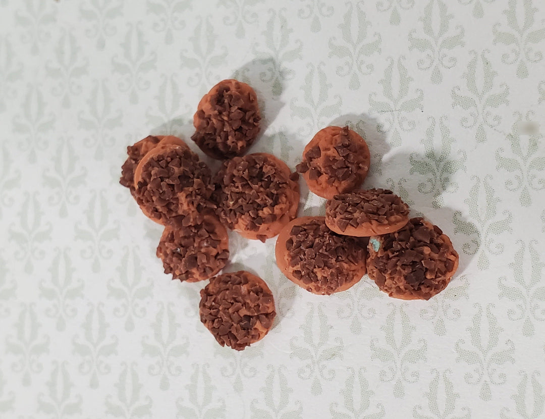 Dollhouse Cookies Set of 10 Chocolate Chip 1:12 Scale Miniatures Food Groceries