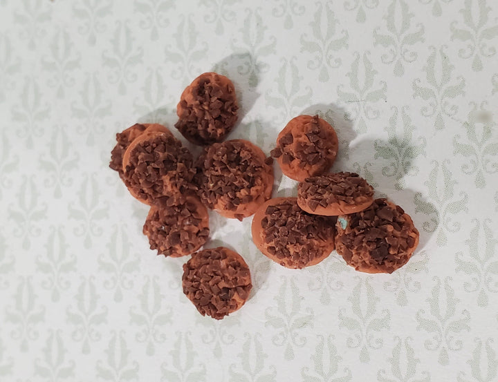 Dollhouse Cookies Set of 10 Chocolate Chip 1:12 Scale Miniatures Food Groceries
