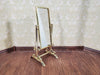 Dollhouse Mirror Full Length Dressing Tilting Gold Metal Frame 1:12 Scale Miniature Accessory