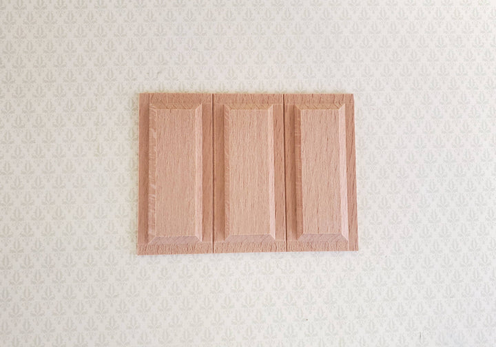 Dollhouse Miniature Wainscot Wall Panel Wood Paneling Raised Panels 1:12 Scale