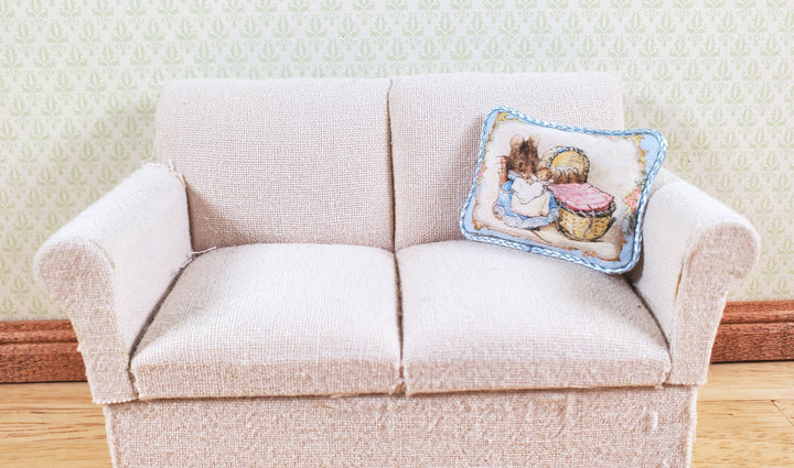 Dollhouse Pillow Mrs Tittlemouse Beatrix Potter Handmade 1:12 Scale Miniature