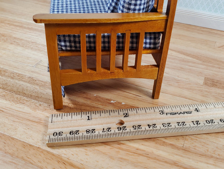Dollhouse Day Bed with Pillows Walnut Finish 1:12 Scale Miniature Furniture