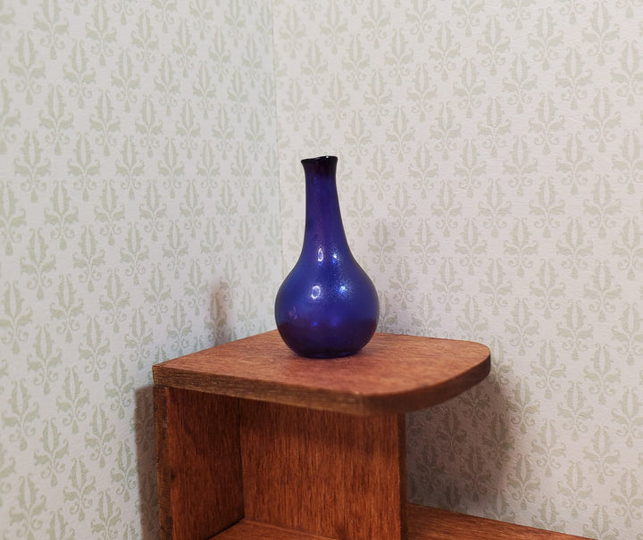 Dollhouse Small Blue Onion Jar or Vase 1:12 Scale Miniature
