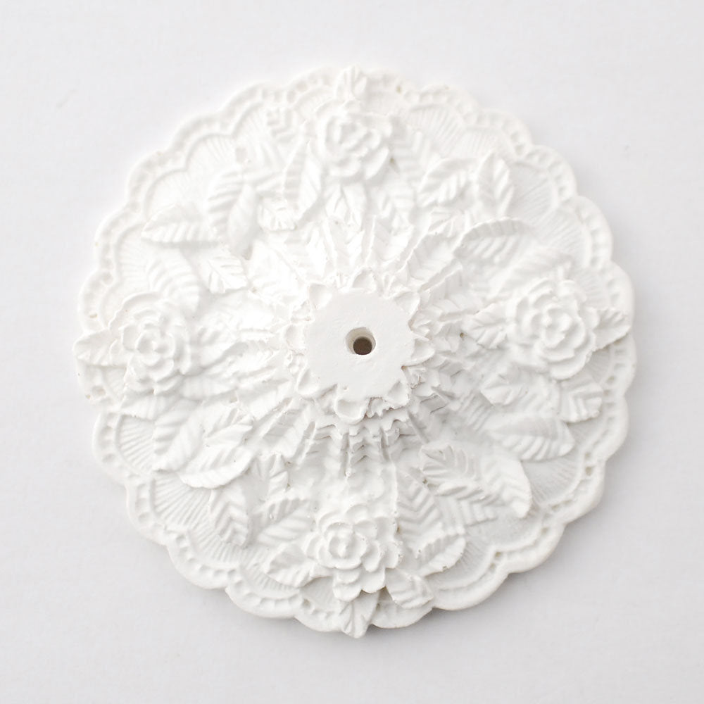 Dollhouse Large Hard Cast Ceiling Rose Medallion 1:12 Scale 2 7/8" 7.5cm