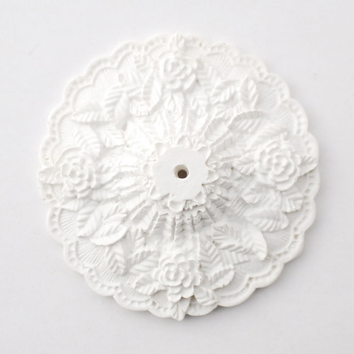 Dollhouse Large Hard Cast Ceiling Rose Medallion 1:12 Scale 2 7/8" 7.5cm