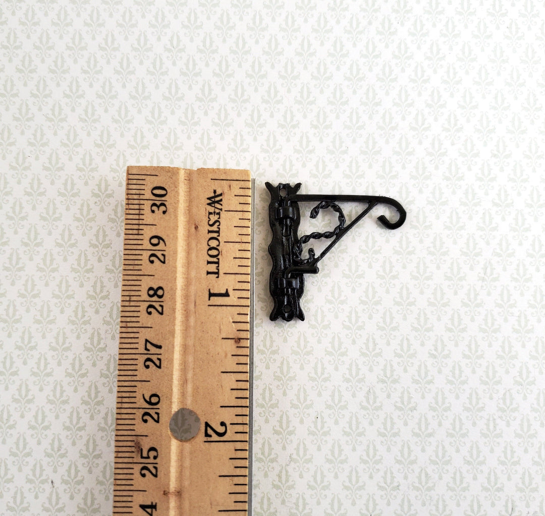Dollhouse Plant Hanger Hook Black Swivel Metal 1:12 Scale Miniatures