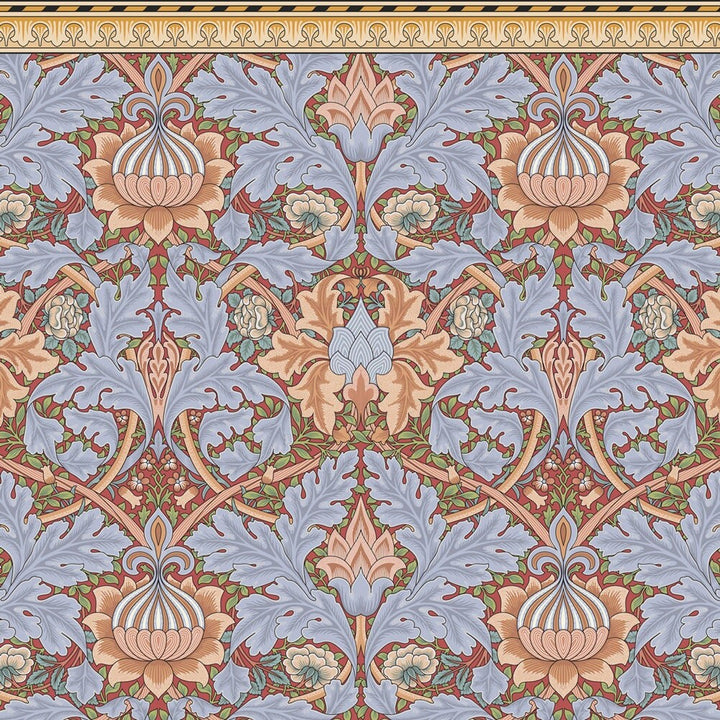 Dollhouse Wallpaper William Morris St James Blue Bradbury & Bradbury 1:12 Scale