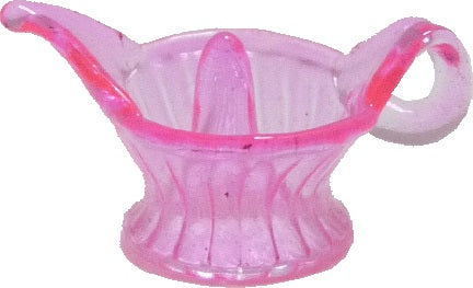 Dollhouse Pink Glass Juice Squeezer 1:12 Scale Miniature Kitchen Food Drink