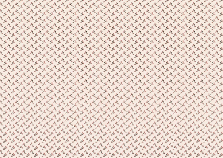 Dollhouse Wallpaper Paul's Garden Pale Pink by Brodnax 1:12 Scale Miniature