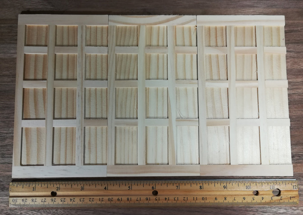 Dollhouse Miniature Wall Panels Tudor Style Wood Paneling x3 1:12 Scale