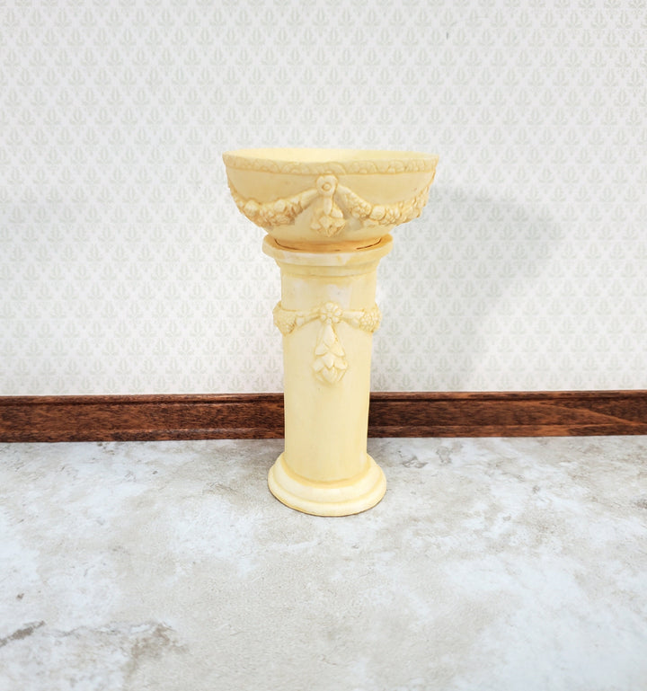 Dollhouse Bird Bath Ivory Finish Fairy Garden 1:12 Scale Large by Falcon A1004IV